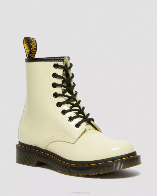 Dr. Martens apavi sievietes krēms lucido & patent lamper 1460 lakādas šņorzābaki LHJP154 Dr. Martens apavi sievietes krēms lucido & patent lamper 1460 lakādas šņorzābaki LHJP154